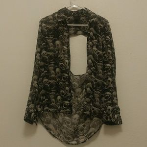 Teenage Runaway sheer skull shirt